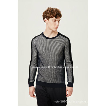 Otomano acrílico de lã em torno do pescoço Knit homens camisola